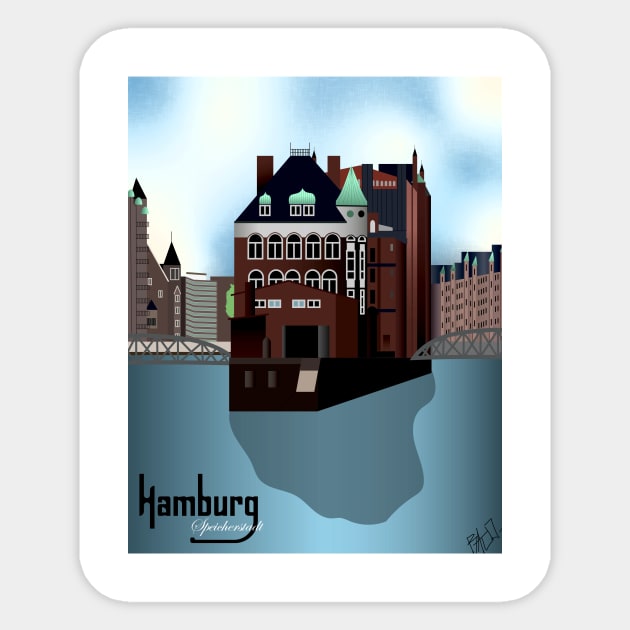 Hamburg Sticker by Racoart